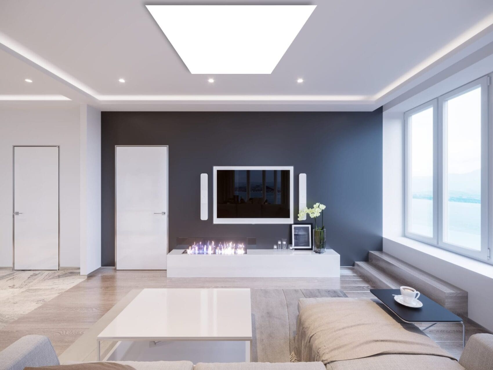 Led verwarming aan het plafond