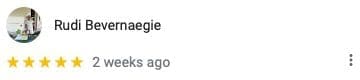 Google reviews Rudi Bevernaegie